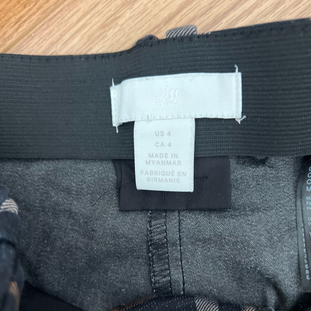 H&M Charcoal and Black Trousers size 4 - Picture 2 of 4